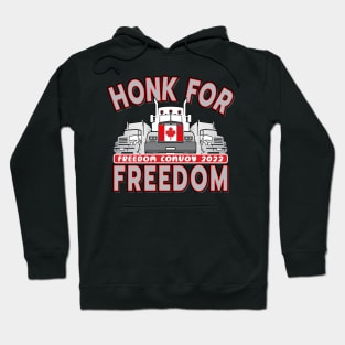 HONK FOR FREEDOM - TRUCKERS FOR FREEDOM CONVOY 2022 - SILVER LETTERS Hoodie